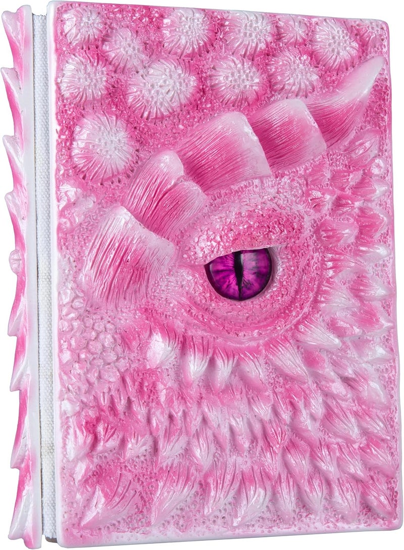LZlightactor 3D Dragon Eye Embossed Journal,Resin Engraving Notebook,Dnd notebook for Dragon Lovers ，Blank Paper,Hardcover Travel Notepad for Writing,Sketchbook,Collection,Gift,Decoration A4 and A5 Size (A5-Rose) - Image 1